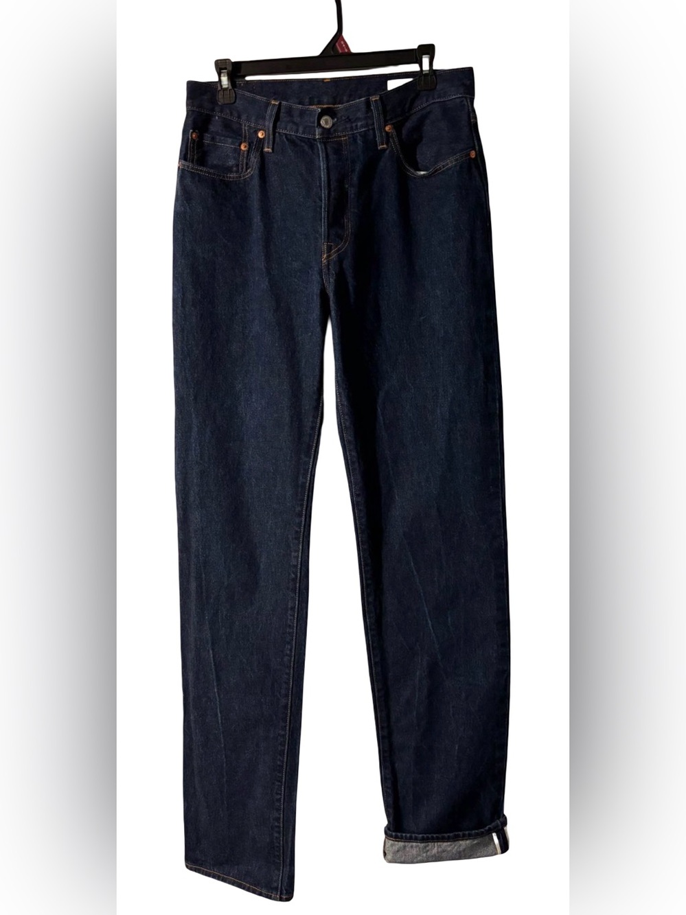 Levi’s 501 ’90s Cuff Selvedge Jeans W28 Dark Indigo A9427 NWOT
